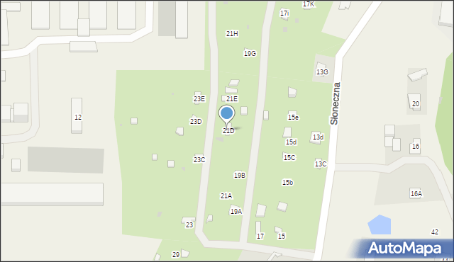 Grabowo Kościerskie, Słoneczna, 21D, mapa Grabowo Kościerskie