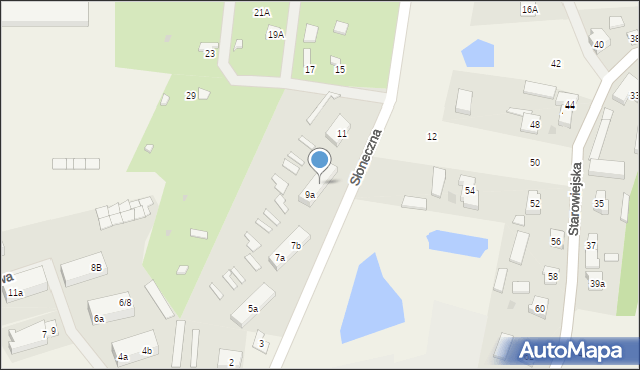 Grabowo Kościerskie, Słoneczna, 9b, mapa Grabowo Kościerskie