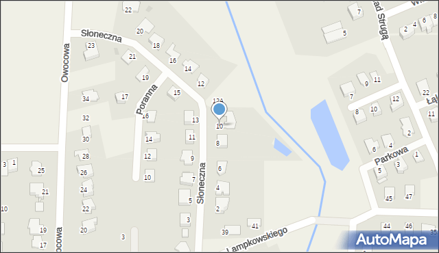 Grębocin, Słoneczna, 10, mapa Grębocin