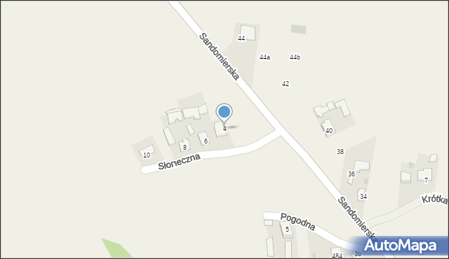 Grębów, Słoneczna, 4, mapa Grębów