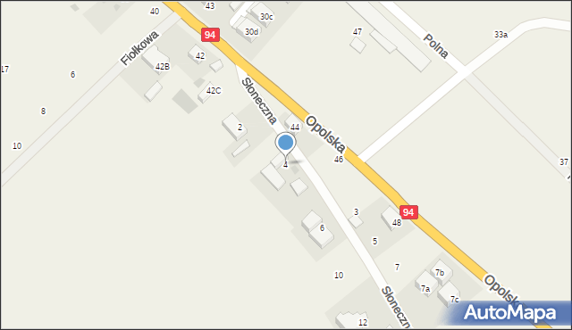 Groblice, Słoneczna, 4, mapa Groblice