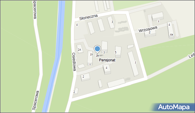 Gródek, Słoneczna, 2c, mapa Gródek