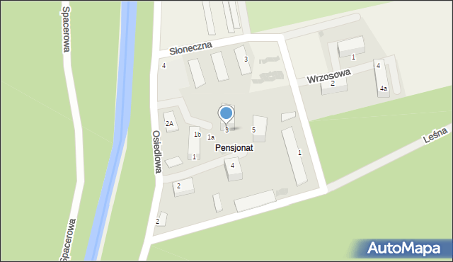 Gródek, Słoneczna, 3, mapa Gródek