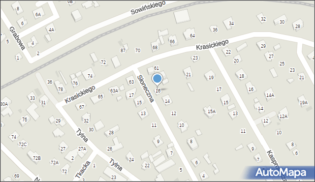 Grodzisk Mazowiecki, Słoneczna, 16, mapa Grodzisk Mazowiecki