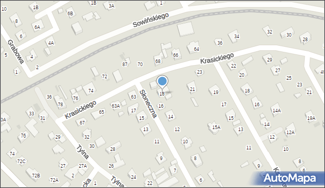 Grodzisk Mazowiecki, Słoneczna, 18, mapa Grodzisk Mazowiecki