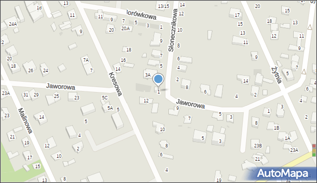 Grodzisk Mazowiecki, Słonecznikowa, 1, mapa Grodzisk Mazowiecki