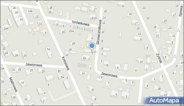 Grodzisk Mazowiecki, Słonecznikowa, 5, mapa Grodzisk Mazowiecki