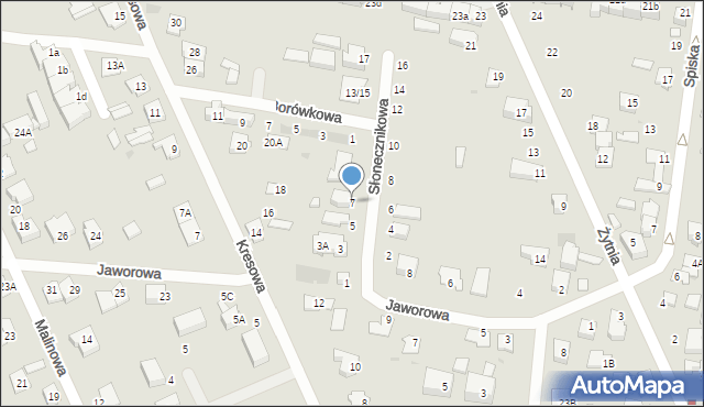 Grodzisk Mazowiecki, Słonecznikowa, 7, mapa Grodzisk Mazowiecki