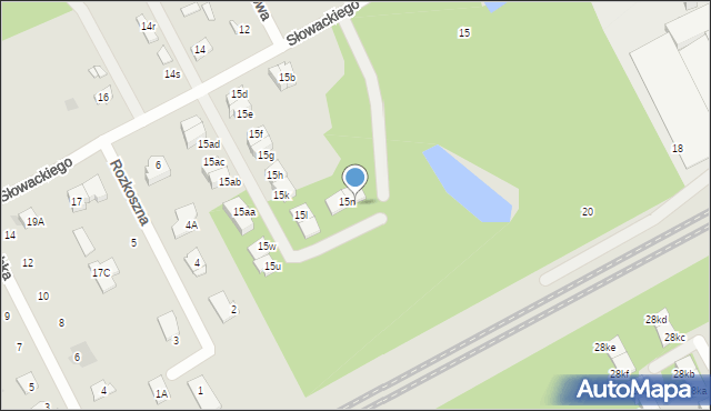 Grodzisk Mazowiecki, Słowackiego Juliusza, 15na, mapa Grodzisk Mazowiecki