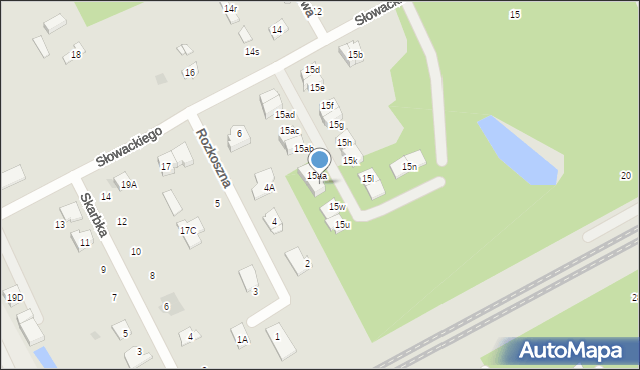 Grodzisk Mazowiecki, Słowackiego Juliusza, 15z, mapa Grodzisk Mazowiecki