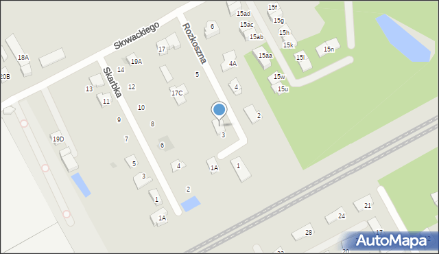 Grodzisk Mazowiecki, Słowackiego Juliusza, 17A, mapa Grodzisk Mazowiecki