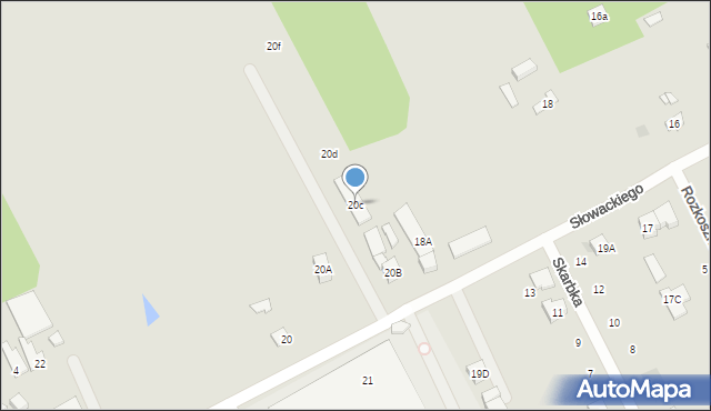 Grodzisk Mazowiecki, Słowackiego Juliusza, 20c, mapa Grodzisk Mazowiecki