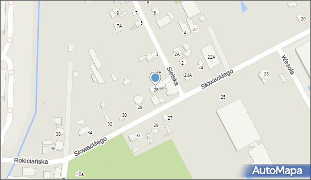 Grodzisk Mazowiecki, Słowackiego Juliusza, 26, mapa Grodzisk Mazowiecki