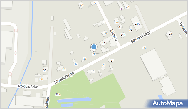 Grodzisk Mazowiecki, Słowackiego Juliusza, 28, mapa Grodzisk Mazowiecki