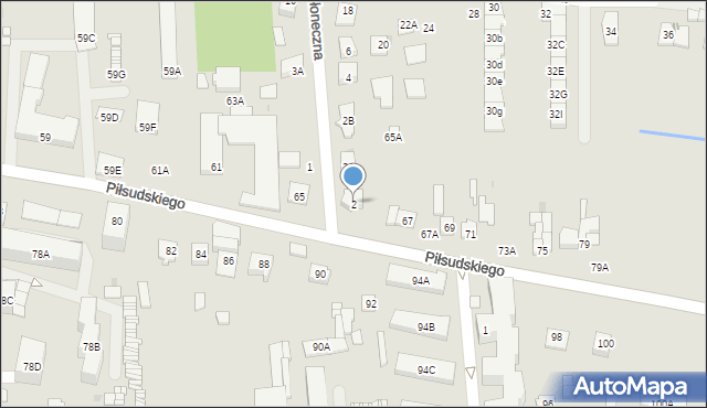 Grójec, Słoneczna, 2, mapa Grójec