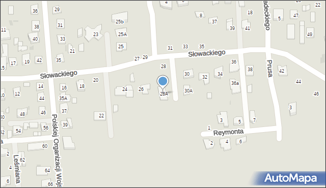 Grójec, Słowackiego Juliusza, 28A, mapa Grójec