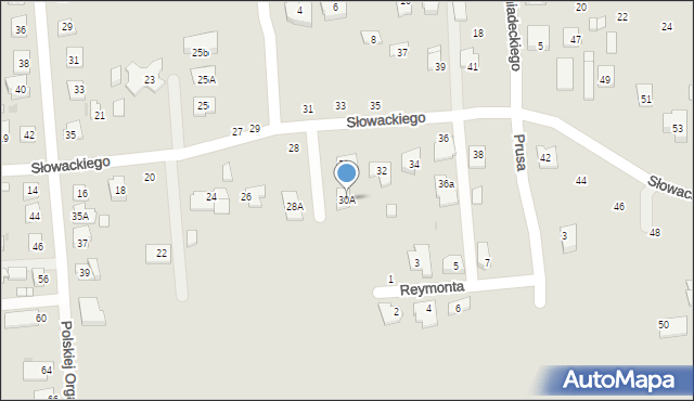 Grójec, Słowackiego Juliusza, 30A, mapa Grójec