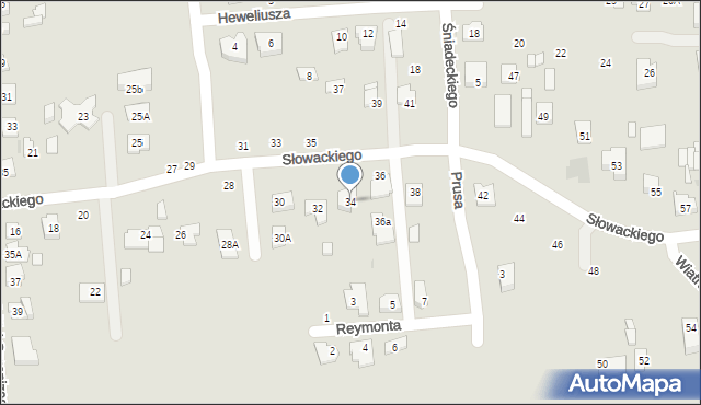 Grójec, Słowackiego Juliusza, 34, mapa Grójec