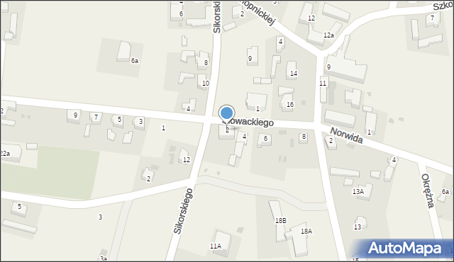 Gromadka, Słowackiego Juliusza, 2, mapa Gromadka