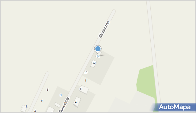 Gronów, Słoneczna, 14, mapa Gronów