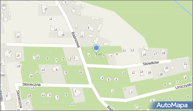 Groszowice, Słowików, 3, mapa Groszowice