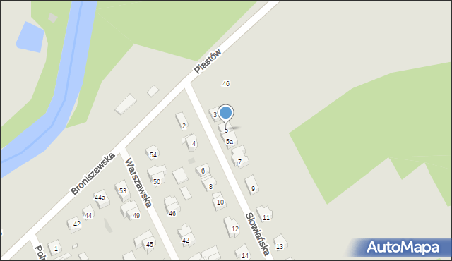 Gryfice, Słowiańska, 5, mapa Gryfice