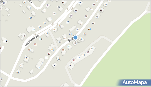 Gryfino, Śląska, 16, mapa Gryfino