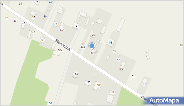 Grzędy, Słoneczna, 51, mapa Grzędy