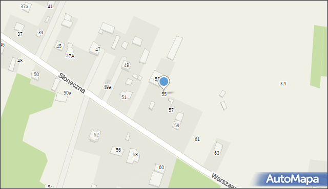 Grzędy, Słoneczna, 55, mapa Grzędy