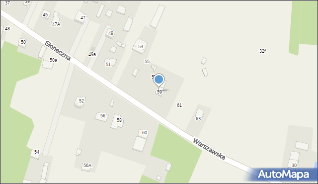 Grzędy, Słoneczna, 59, mapa Grzędy