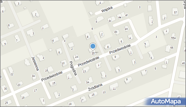 Grzędzice, Słoneczna, 10, mapa Grzędzice