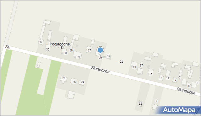 Grzybowa Góra, Słoneczna, 25, mapa Grzybowa Góra