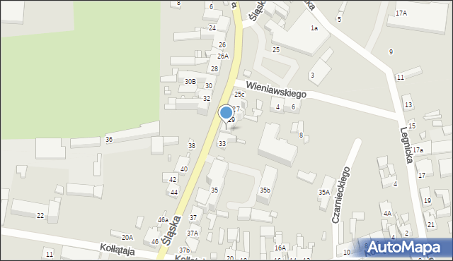 Gubin, Śląska, 31, mapa Gubin