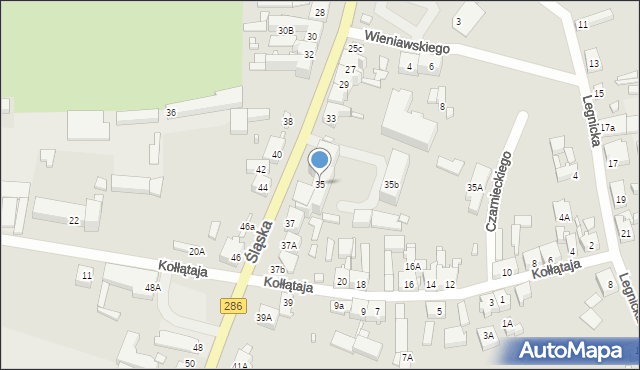 Gubin, Śląska, 35, mapa Gubin