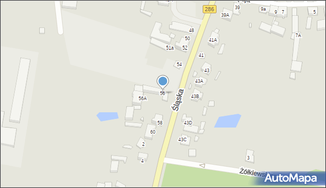 Gubin, Śląska, 56, mapa Gubin