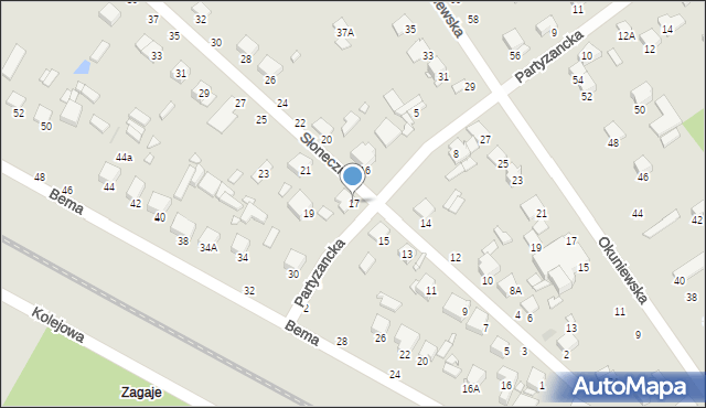 Halinów, Słoneczna, 17, mapa Halinów