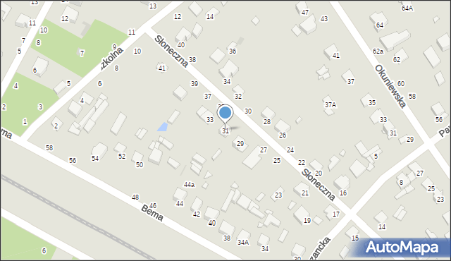 Halinów, Słoneczna, 31, mapa Halinów