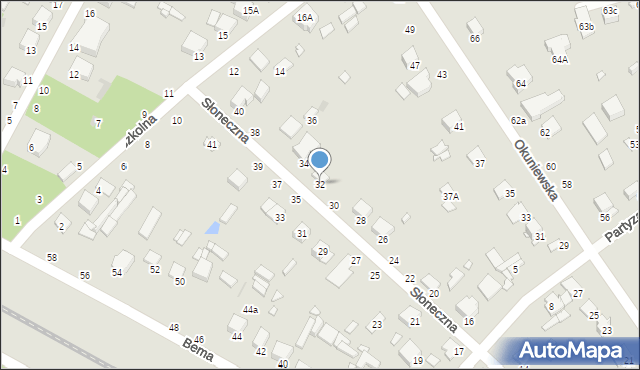 Halinów, Słoneczna, 32, mapa Halinów