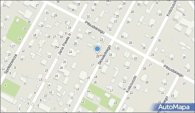 Halinów, Słowackiego Juliusza, 19, mapa Halinów