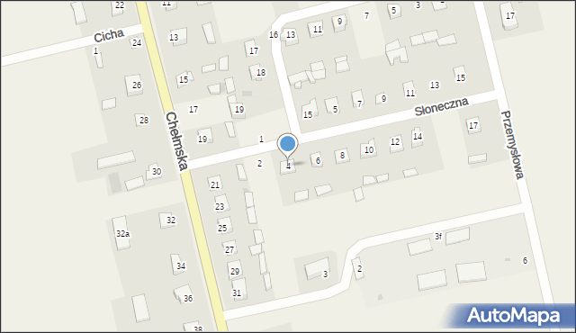 Hańsk Pierwszy, Słoneczna, 4, mapa Hańsk Pierwszy