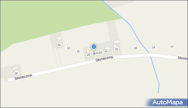 Hażlach, Słoneczna, 26, mapa Hażlach