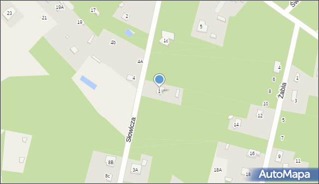 Henryków-Urocze, Słowicza, 1, mapa Henryków-Urocze