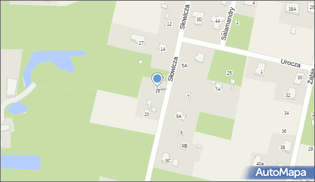 Henryków-Urocze, Słowicza, 18, mapa Henryków-Urocze