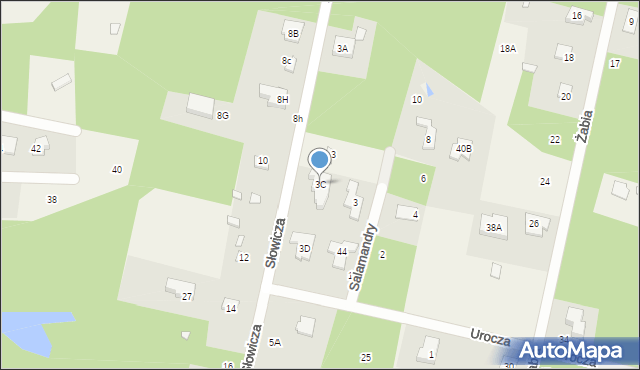 Henryków-Urocze, Słowicza, 3C, mapa Henryków-Urocze