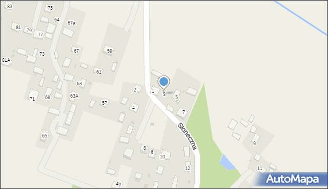 Horyniec-Zdrój, Słoneczna, 3, mapa Horyniec-Zdrój