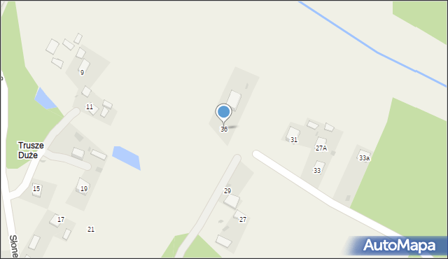 Horyniec-Zdrój, Słoneczna, 36, mapa Horyniec-Zdrój