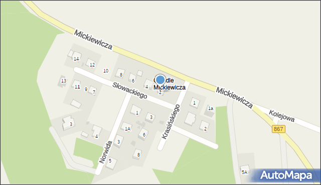 Horyniec-Zdrój, Słowackiego Juliusza, 2, mapa Horyniec-Zdrój