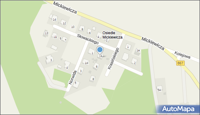 Horyniec-Zdrój, Słowackiego Juliusza, 5, mapa Horyniec-Zdrój