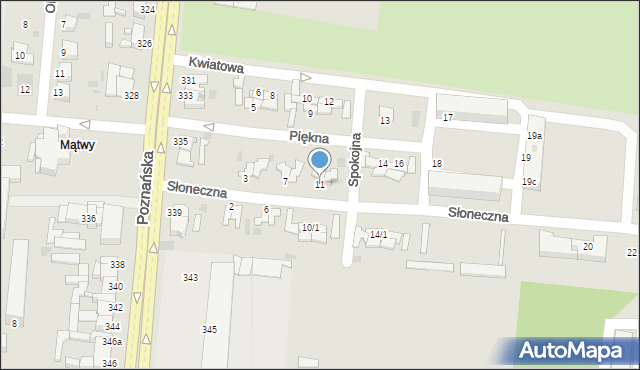 Inowrocław, Słoneczna, 11, mapa Inowrocławia