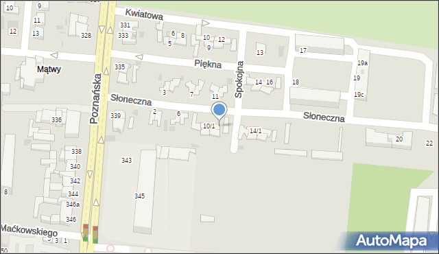 Inowrocław, Słoneczna, 12/1, mapa Inowrocławia